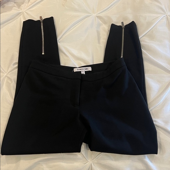 Elizabeth and James Pants - Elizabeth and James Black Trousers with Zipper Accents SIZE 0